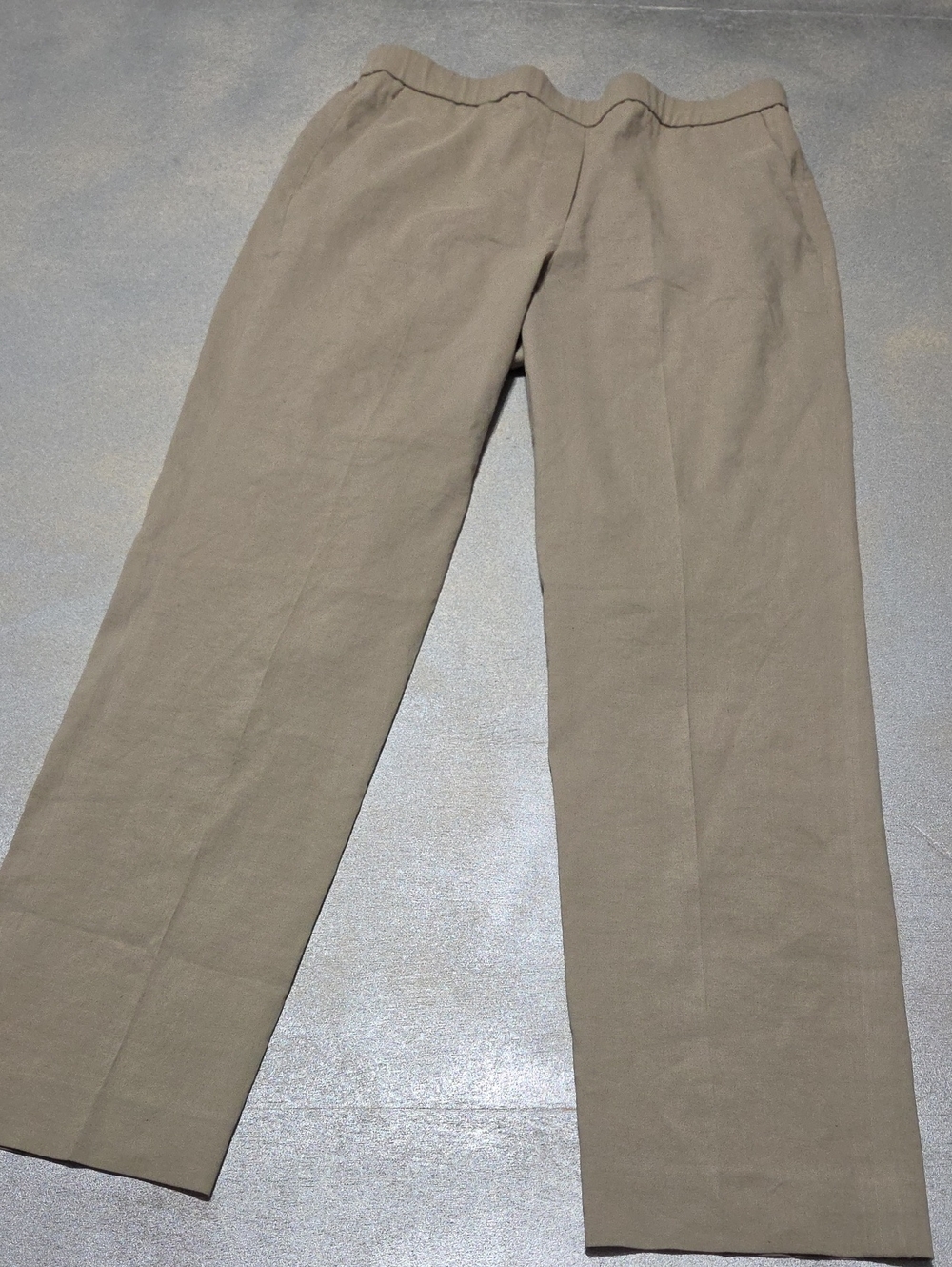 Theory Women's Light Tan Straight-Leg Trousers